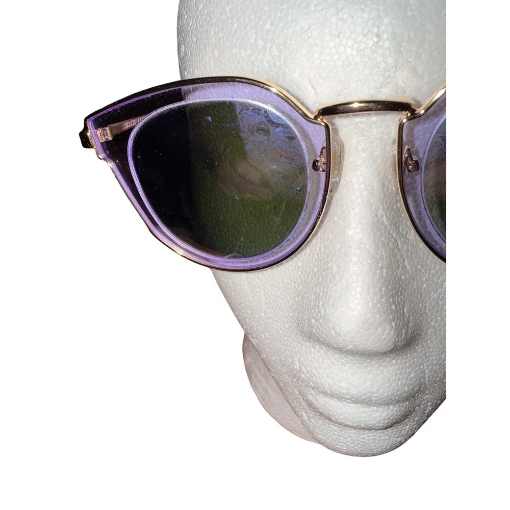 Sojos SJ1057 Purple Gold Cat Eye Sunglasses Womens UV400 Retro‎ Modern C10 JL